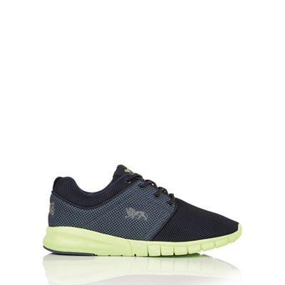 Navy and lime 'Sivas' trainers